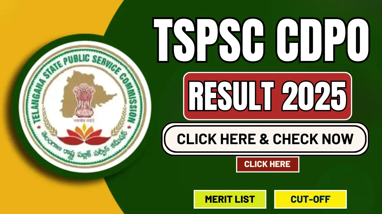 TSPSC CDPO Result 2025